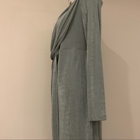 ASOS Women’s Asymmetrical Wrap Midi Dress Size 16 - Picture 5 of 9